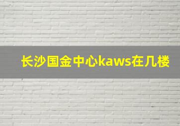 长沙国金中心kaws在几楼