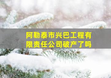 阿勒泰市兴巴工程有限责任公司破产了吗