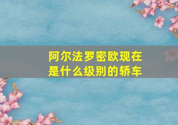 阿尔法罗密欧现在是什么级别的轿车