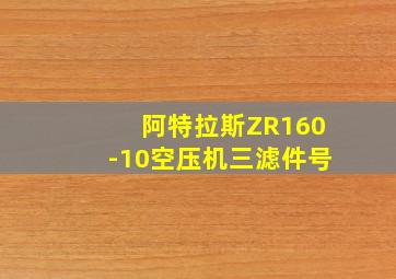 阿特拉斯ZR160-10空压机三滤件号