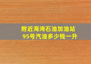 附近海湾石油加油站95号汽油多少钱一升