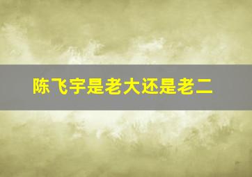 陈飞宇是老大还是老二