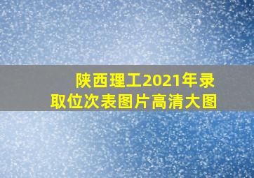 陕西理工2021年录取位次表图片高清大图