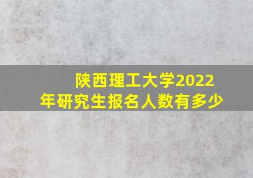 陕西理工大学2022年研究生报名人数有多少