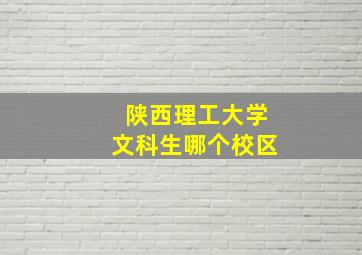 陕西理工大学文科生哪个校区