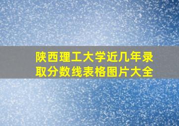 陕西理工大学近几年录取分数线表格图片大全