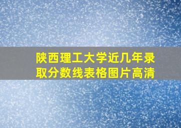 陕西理工大学近几年录取分数线表格图片高清