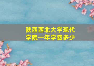 陕西西北大学现代学院一年学费多少