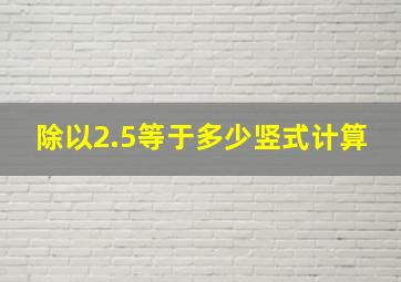 除以2.5等于多少竖式计算