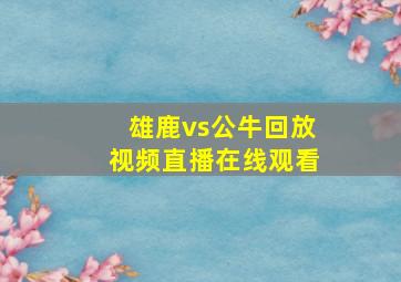 雄鹿vs公牛回放视频直播在线观看