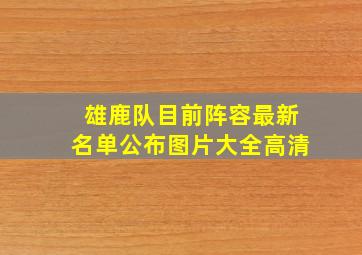 雄鹿队目前阵容最新名单公布图片大全高清