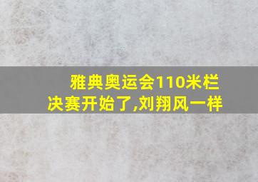 雅典奥运会110米栏决赛开始了,刘翔风一样