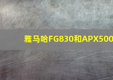 雅马哈FG830和APX500