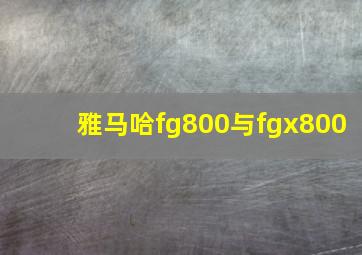 雅马哈fg800与fgx800