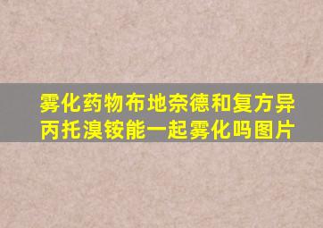 雾化药物布地奈德和复方异丙托溴铵能一起雾化吗图片