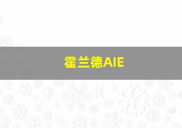 霍兰德AIE