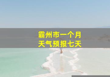 霸州市一个月天气预报七天