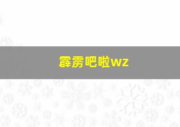 霹雳吧啦wz