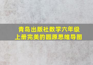 青岛出版社数学六年级上册完美的圆原思维导图