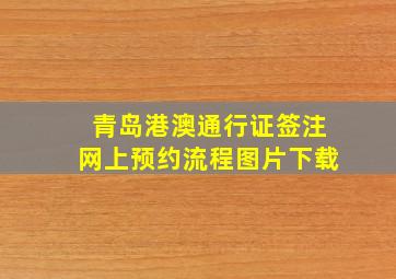 青岛港澳通行证签注网上预约流程图片下载