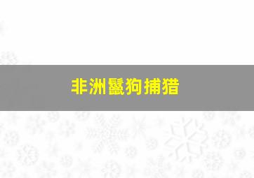 非洲鬣狗捕猎