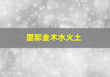 面部金木水火土