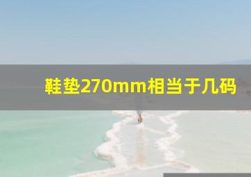 鞋垫270mm相当于几码