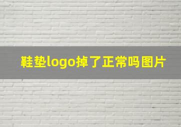 鞋垫logo掉了正常吗图片