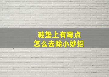 鞋垫上有霉点怎么去除小妙招