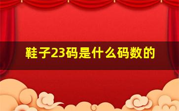 鞋子23码是什么码数的