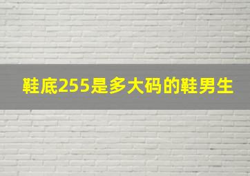 鞋底255是多大码的鞋男生