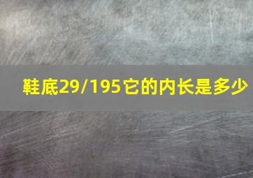 鞋底29/195它的内长是多少