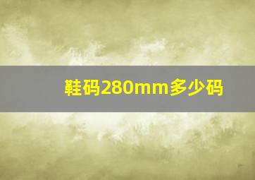 鞋码280mm多少码