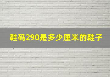 鞋码290是多少厘米的鞋子