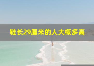 鞋长29厘米的人大概多高