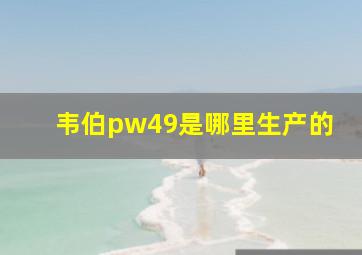 韦伯pw49是哪里生产的