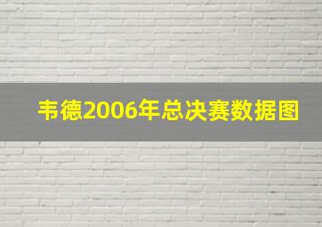 韦德2006年总决赛数据图