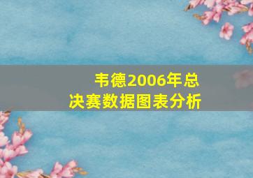 韦德2006年总决赛数据图表分析