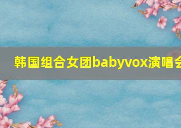 韩国组合女团babyvox演唱会