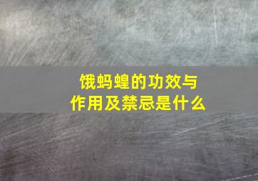 饿蚂蝗的功效与作用及禁忌是什么