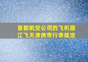 首都航空公司的飞机丽江飞天津携带行李规定