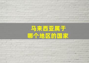 马来西亚属于哪个地区的国家