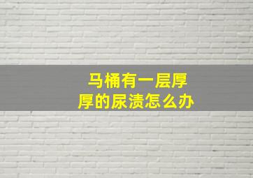 马桶有一层厚厚的尿渍怎么办