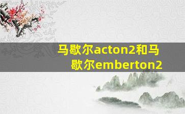 马歇尔acton2和马歇尔emberton2