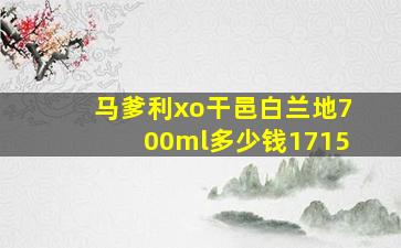 马爹利xo干邑白兰地700ml多少钱1715