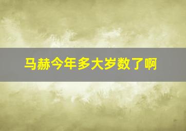 马赫今年多大岁数了啊