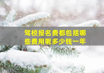 驾校报名费都包括哪些费用呢多少钱一年