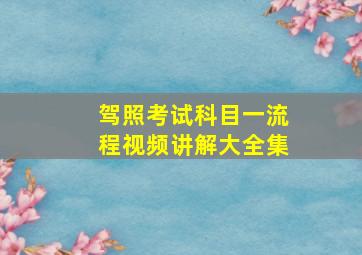 驾照考试科目一流程视频讲解大全集