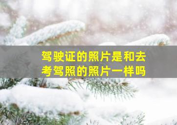 驾驶证的照片是和去考驾照的照片一样吗