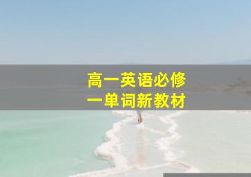 高一英语必修一单词新教材